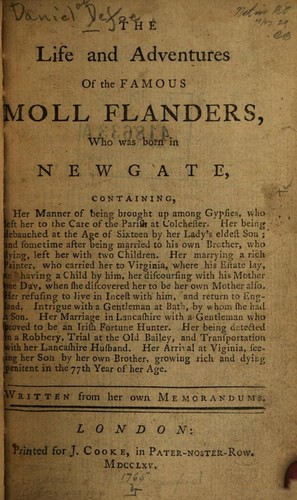 Portada de Las venturas y desventuras de la famosa Moll Flanders