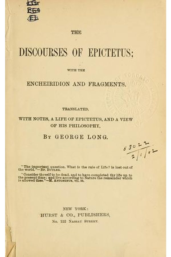 Portada de Los discursos de Epicteto