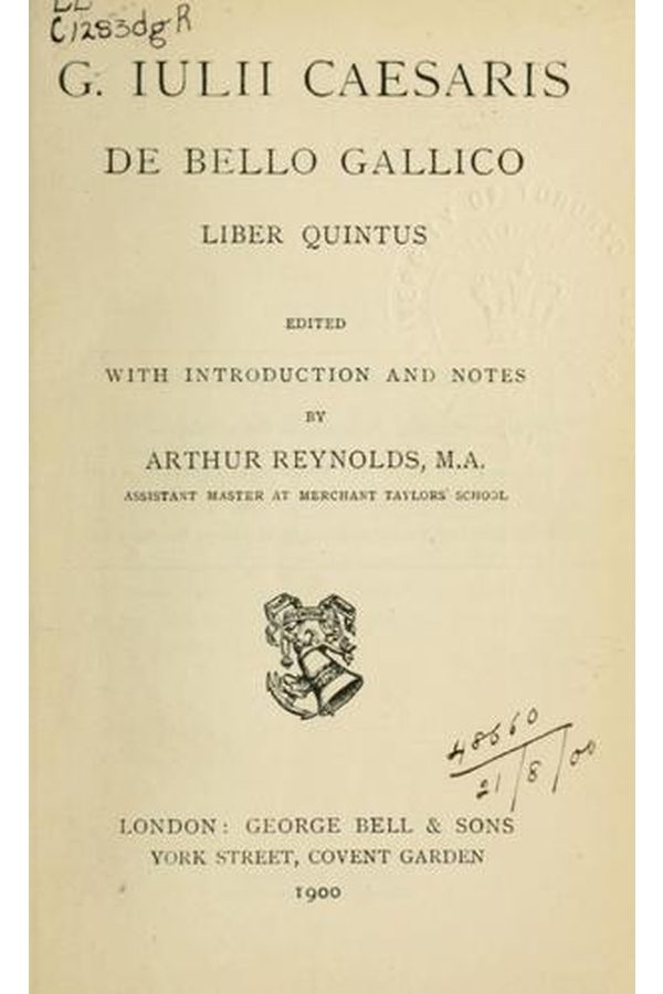 Portada de De bello Gallico