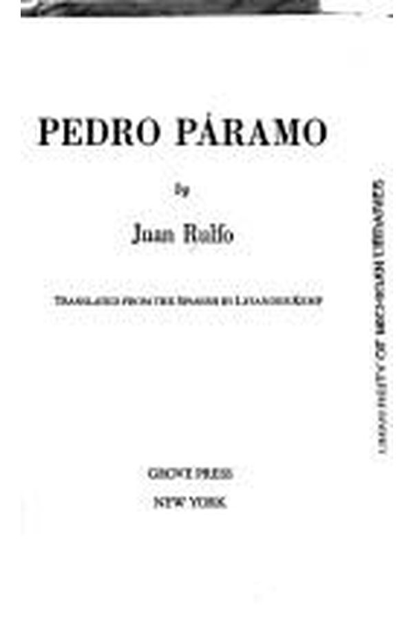 Portada de Pedro Páramo