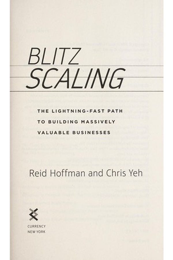 Portada de Blitzscaling: La guía para escalar empresas rápidamente
